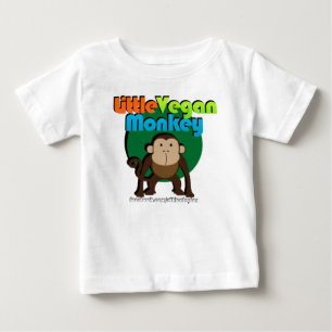 T-shirt Pour Bébé Petit singe végétalien/Manche longue enfant