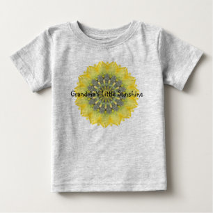 T-shirt Pour Bébé Petit soleil de grand-mère avec design tournesol