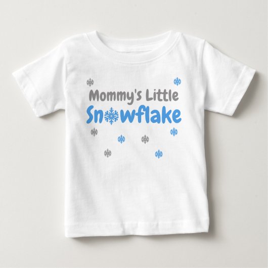 T-shirt Pour Bébé Petit T-shirt bébé Flocon de neige (Devant)