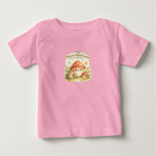 T-shirt Pour Bébé Petit tee-shirt bébé champignon de la forêt mignon