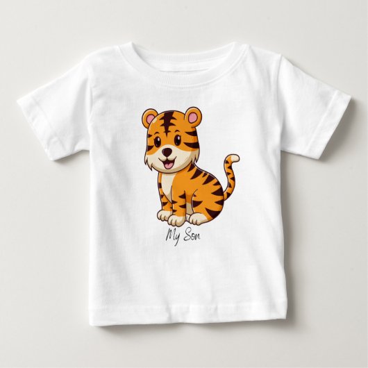 T-shirt Pour Bébé petit tigre mignon (Devant)