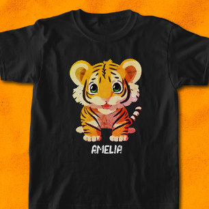 T-shirt Pour Bébé Petit Tigre Personnalisé