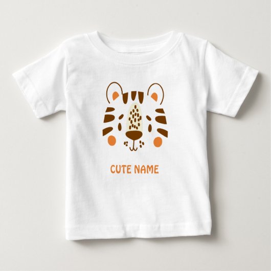 T-shirt Pour Bébé Petit tigre sauvage (Devant)