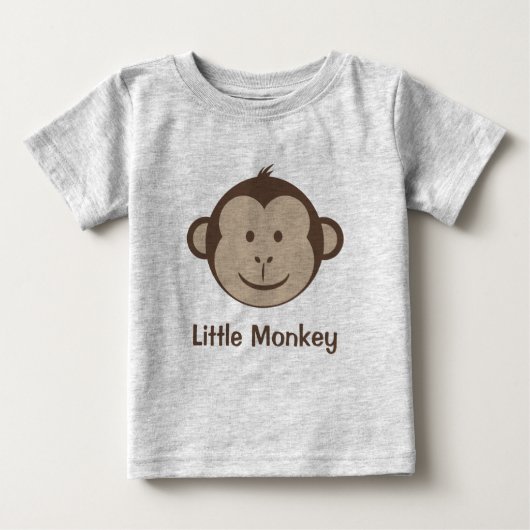 T-shirt Pour Bébé Petit visage de singe (Devant)