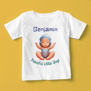 T-shirt Pour Bébé Petit Yogi paisible Nom personnalisé