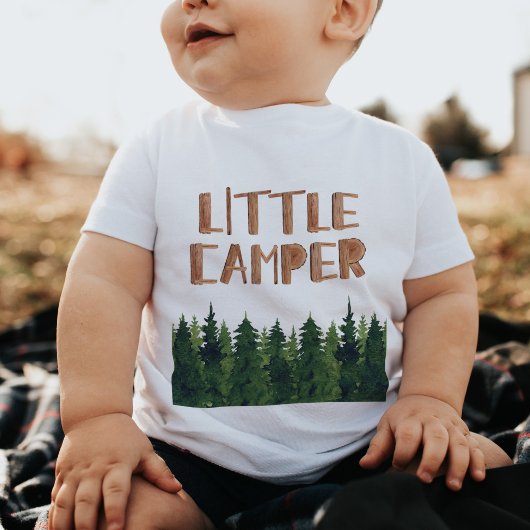 T-shirt Pour Bébé Petite aquarelle de Camper Bois