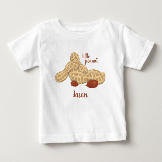 T-shirt Pour Bébé Petite cacahuète avec nom (Devant)