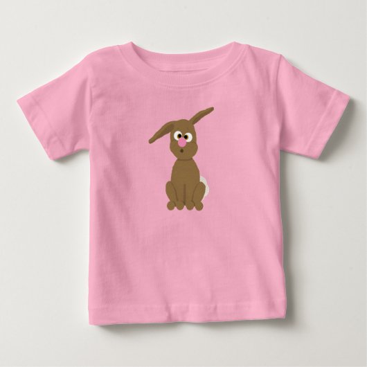 T-shirt Pour Bébé Petite chemise lapin lapin Brown (Devant)