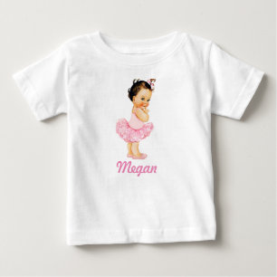 T-shirt Pour Bébé Petite danseuse brune tutu rose