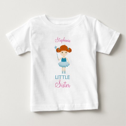 T-shirt Pour Bébé Petite Danseuse Soeur Cadette (Devant)