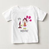 T-shirt Pour Bébé Petite fille avec ballons (Devant)