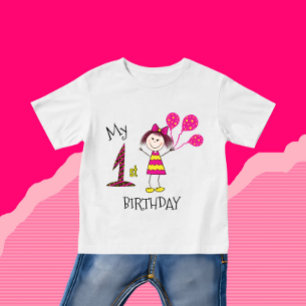 T-shirt Pour Bébé Petite fille avec des ballons 