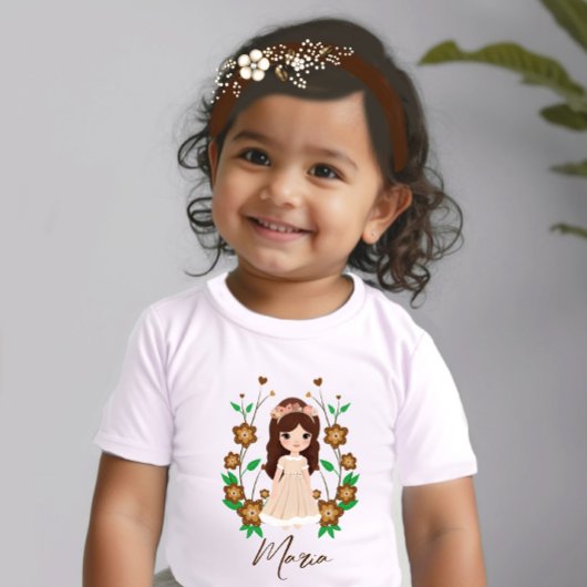 T-shirt Pour Bébé Petite fille avec fleurs