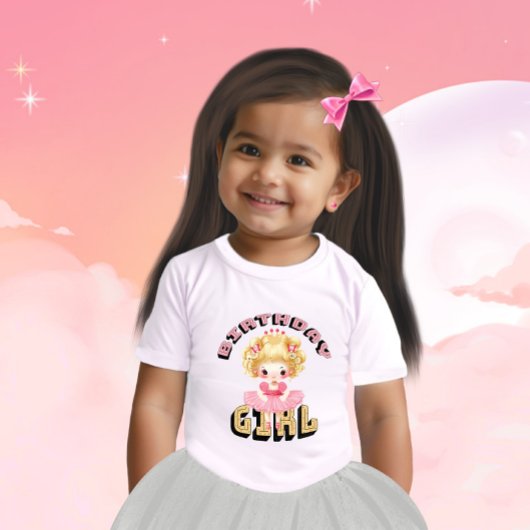 T-shirt Pour Bébé Petite fille d'anniversaire mignonne