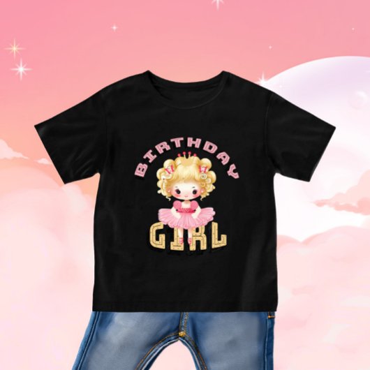 T-shirt Pour Bébé Petite fille d'anniversaire mignonne
