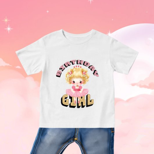 T-shirt Pour Bébé Petite fille d'anniversaire mignonne