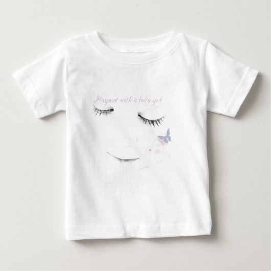 T-shirt Pour Bébé Petite fille enceinte (Devant)