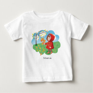 T-shirt Pour Bébé Petite fille mignonne en manteau rouge collectionn