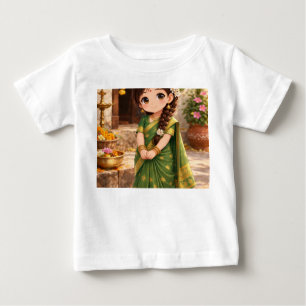 T-shirt Pour Bébé Petite Grâce en vert
