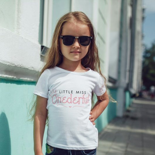 T-shirt Pour Bébé Petite mademoiselle Onederful 1er anniversaire T-S