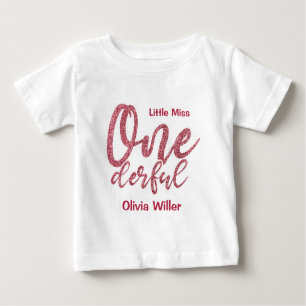 T-shirt Pour Bébé Petite Miss Onederful Girl personnalisée