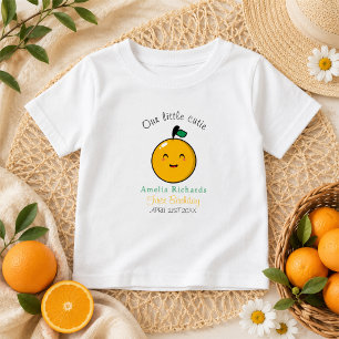 T-shirt Pour Bébé Petite Orange Mignonne Citronnée 1er Anniversaire