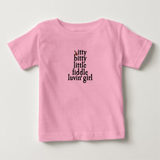 T-shirt Pour Bébé petite petite fille de violon (Devant)