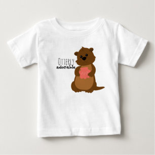 T-shirt Pour Bébé Petite pièce en t douce de loutre
