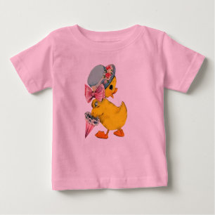 T-shirt Pour Bébé Petite poussette Vintage de Pâques avec Casquette 