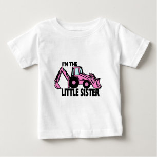 T-shirt Pour Bébé Petite soeur Backhoe