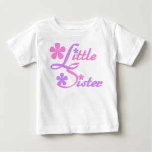 T-shirt Pour Bébé Petite soeur rose et lavande