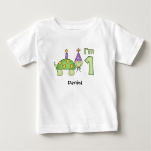 T-shirt Pour Bébé Petite Tortue 1er Anniversaire T-shirt bébé
