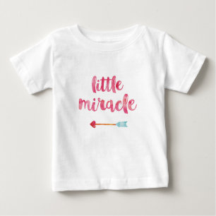 T-shirt Pour Bébé Petite typographie miracle bébé filles rouffler ch