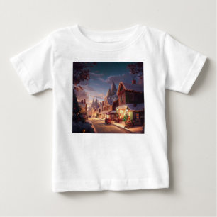 T-shirt Pour Bébé Petite ville de Noël 5