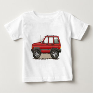 T-shirt Pour Bébé Petite voiture à quatre roues de SUV