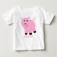 Petites filles de cochon roses personnalisées
