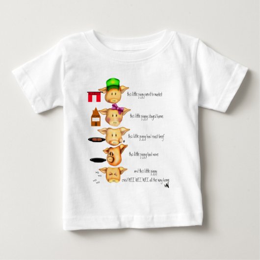 T-shirt Pour Bébé petits piggies (Devant)
