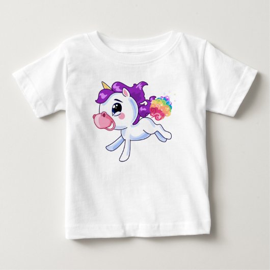 T-shirt Pour Bébé Pets de licorne (Devant)