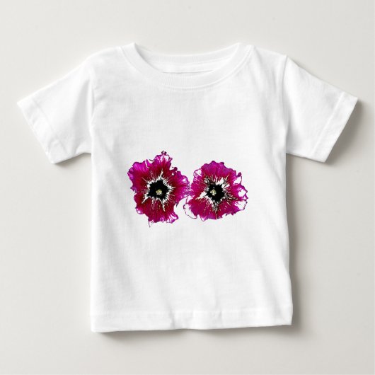 T-shirt Pour Bébé Petunias d'été (Devant)