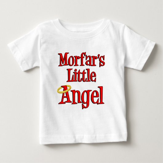 T-shirt Pour Bébé Peu d'ange de Morfar (Devant)