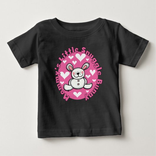 T-shirt Pour Bébé Peu de lapin du câlin de la maman (Devant)