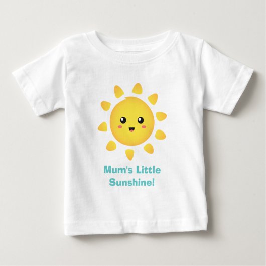 T-shirt Pour Bébé Peu de soleil de la maman de bonheur (Devant)