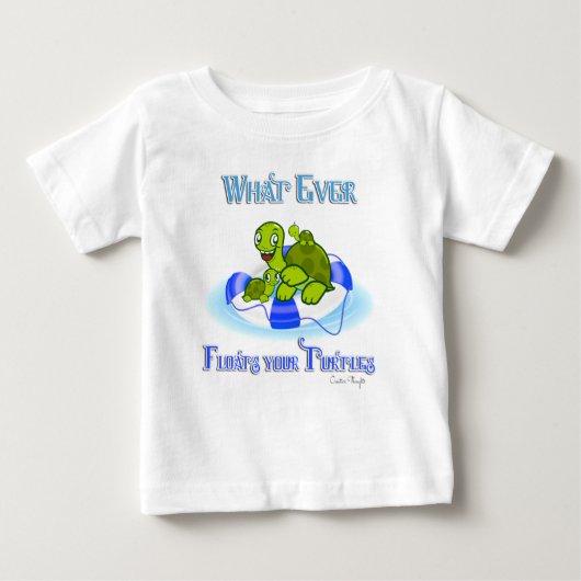 T-shirt Pour Bébé Peu importe ce qui flotte vos tortues 3 (Devant)