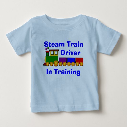 T-shirt Pour Bébé Peut modifier le texte, conducteur de train à vape (Devant)