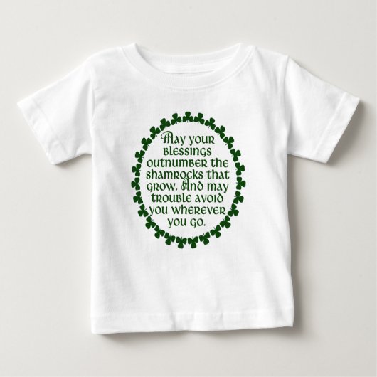 T-shirt Pour Bébé Peuvent vos bénédictions dépasser les shamrocks, (Devant)
