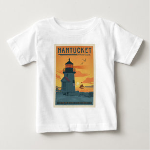 T-shirt Pour Bébé Phare de Brant Point Nantucket MA
