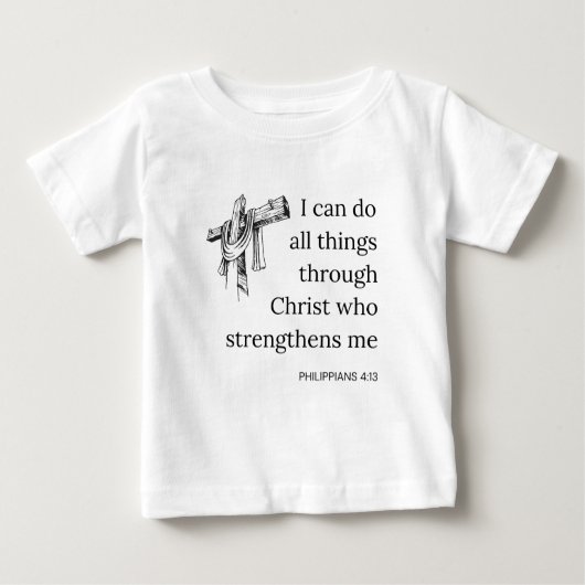 T-shirt Pour Bébé Philippiens 4:13 Bible Scripture KJV Citation (Devant)