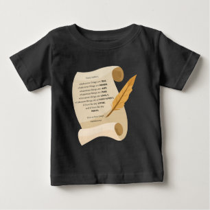 T-shirt Pour Bébé Philippiens 4:8 KJV Bible Citation Soll