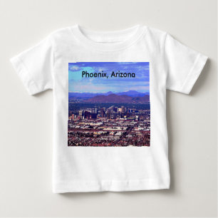 T-shirt Pour Bébé Phoenix Arizona Skyline en journée