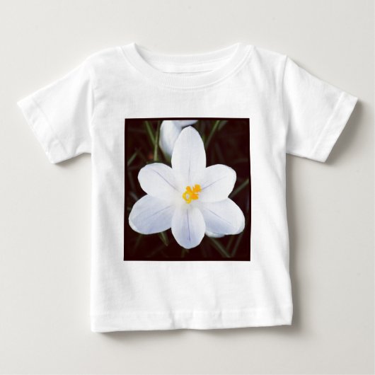 T-shirt Pour Bébé Photo carré - Crocus Blanc (Devant)